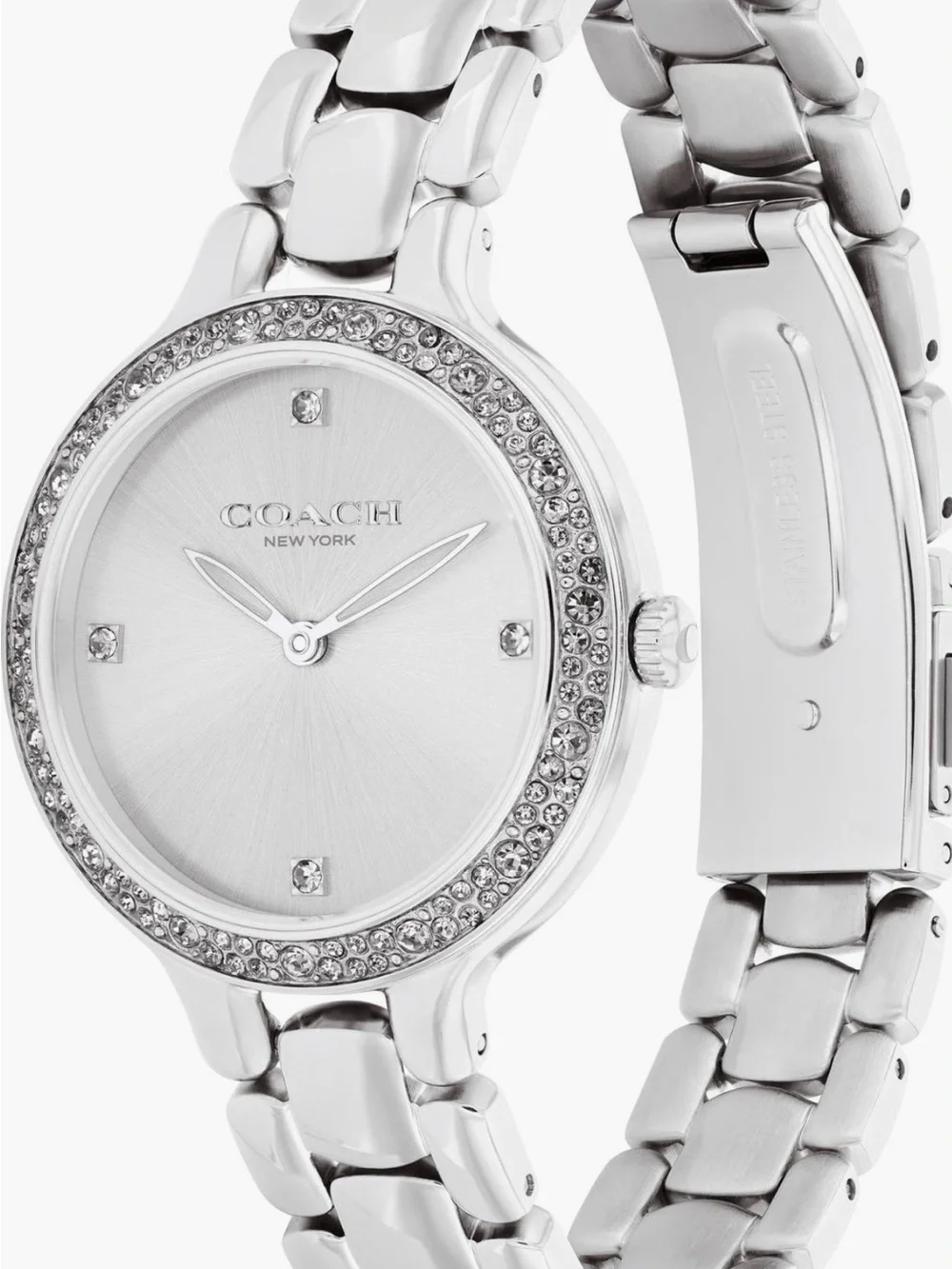 COACH Women's Chelsea Silver Bracelet Dial Watch 32mm NIB